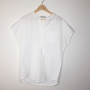 Vince white popover blouse with dolman sleeves